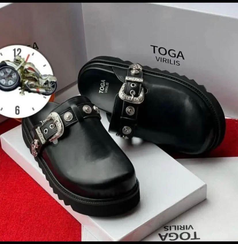 Toga Virilis Black Slingback Loafers