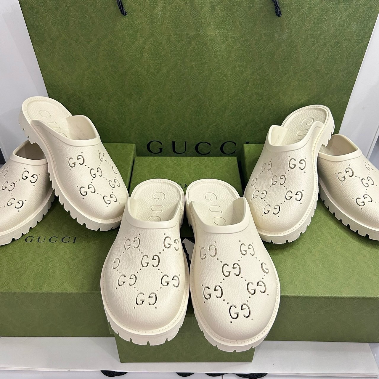 Gucci Men’s Platform Perforated G Half Shoe – Bold Luxury Style | Splendourman