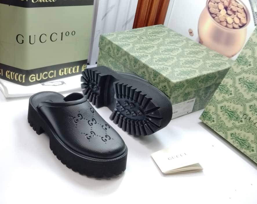 Gucci Men’s Platform Perforated G Half Shoe – Bold Luxury Style | Splendourman