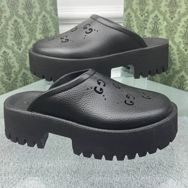 Gucci Men’s Platform Perforated G Half Shoe – Bold Luxury Style | Splendourman