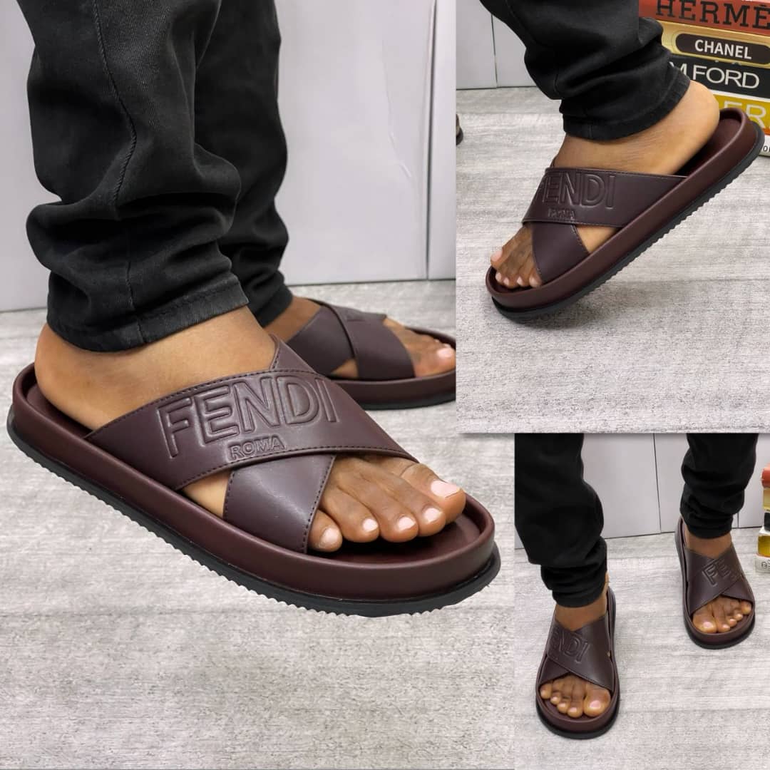 Fendi Criss-Cross Slides