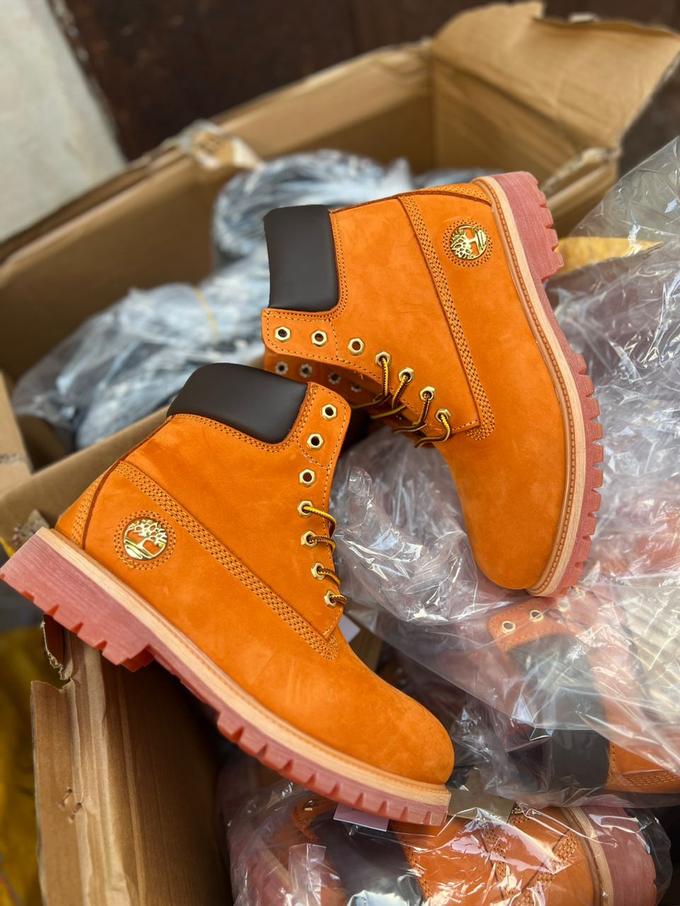 Timberland Premium 6-Inch Waterproof Boot - Orange Nubuck