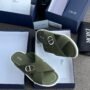 Dior Dway Slide Pam Slipper in Khaki Canvas