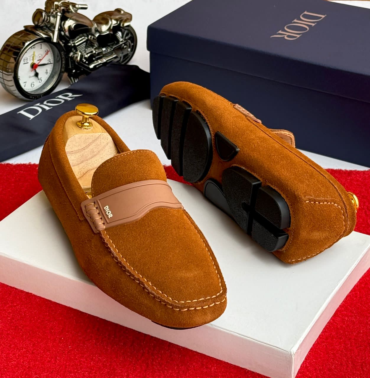 Dior Brown Suede Driver Loafers – Luxury Men’s Designer Shoes