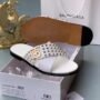 Balenciaga Men's Studded Cross-Strap Leather Sandals in White