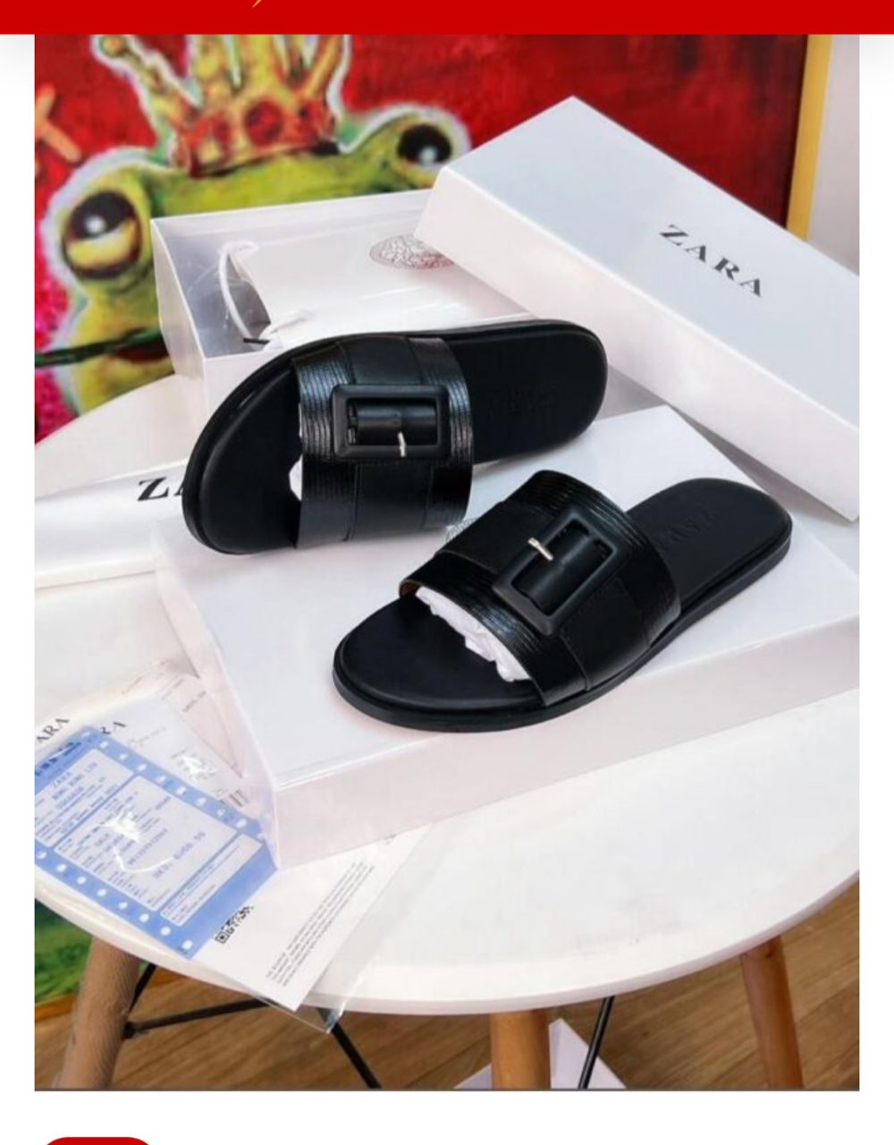 Zara Palm Leather Sandals