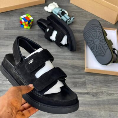 Classic Black UGG Suede Comfort Sandals