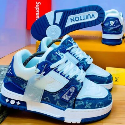 Trendy Blue and White Chunky Trainers