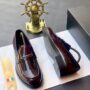 Roberto Cavalli Deep Burgundy Gloss Leather Dress Loafers