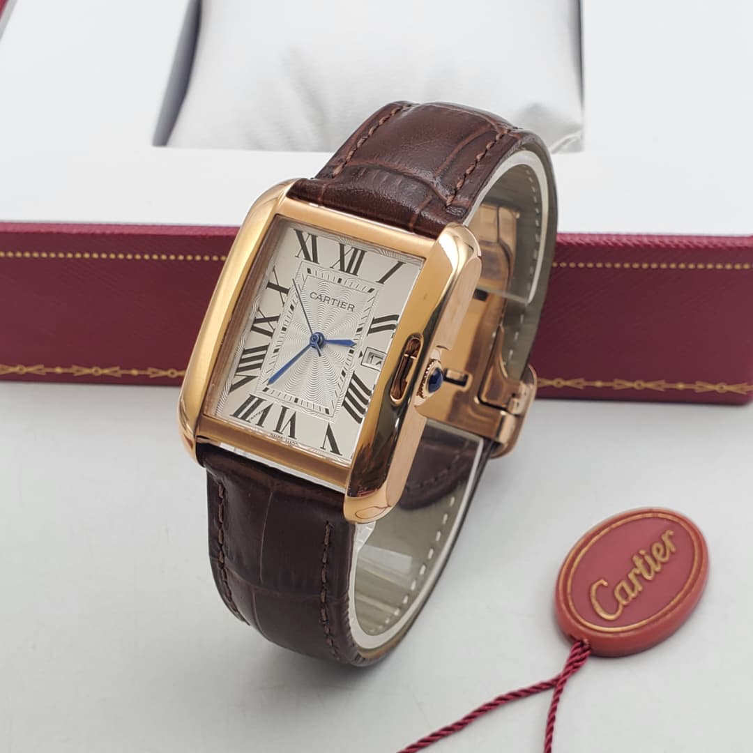 Cartier Tank Anglaise Rose Gold Automatic Men's Watch